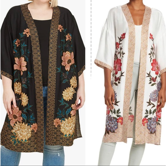 DR2 by Daniel Rainn Floral Print Kimono In Peach Blush Pink Size M/L - Picture 1 of 13
